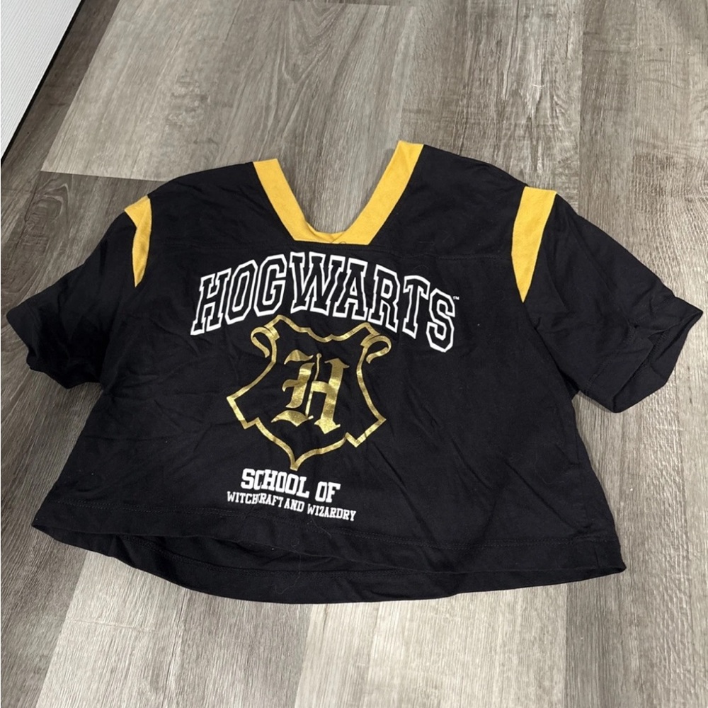 Hogwarts Black and Gold Crop Top